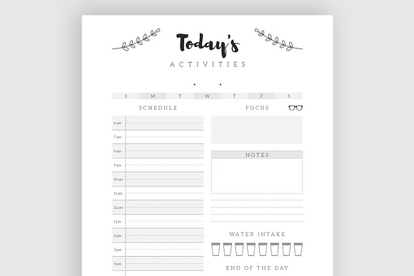 Daily Activities Sheet in Stationery Templates - product preview 4