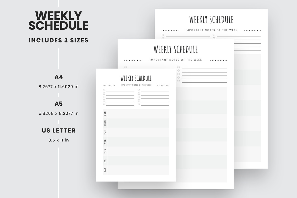 Weekly Planner sheet in Stationery Templates - product preview 8