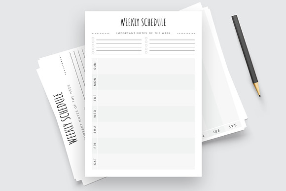 Weekly Planner sheet in Stationery Templates - product preview 1