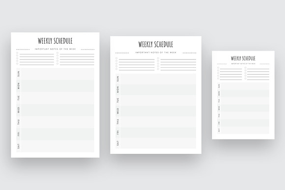 Weekly Planner sheet in Stationery Templates - product preview 2