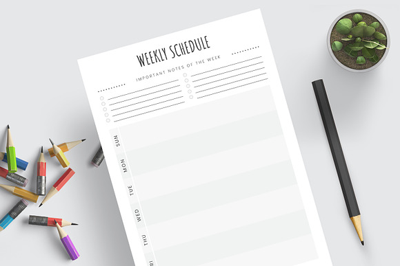 Weekly Planner sheet in Stationery Templates - product preview 4