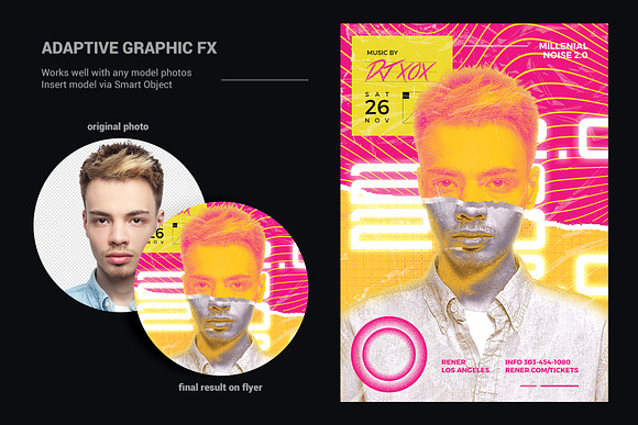 Millenial DJ Party Flyer in Flyer Templates - product preview 3