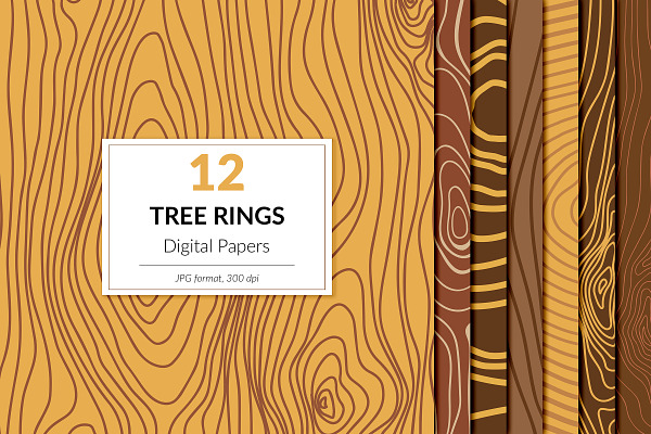 Tree Rings Digital Paper