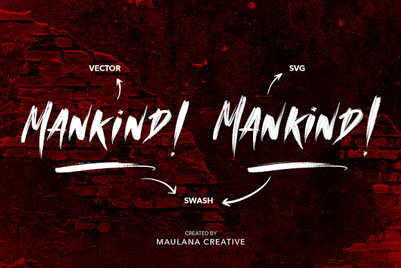 MANKIND - SVG Brush Font in Display Fonts - product preview 1