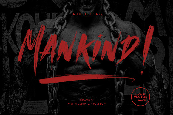MANKIND - SVG Brush Font in Display Fonts - product preview 9