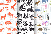 Pattern with Zoo alphabet