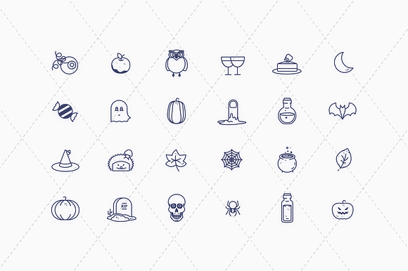 24 Halloween Illustrated Icons in Halloween Icons - product preview 1