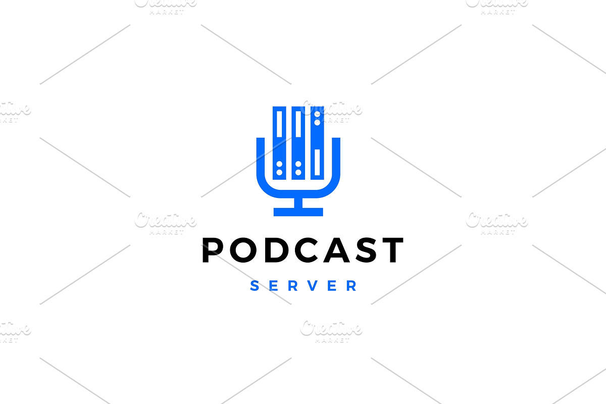 podcast mic server memory logo in Logo Templates - product preview 8