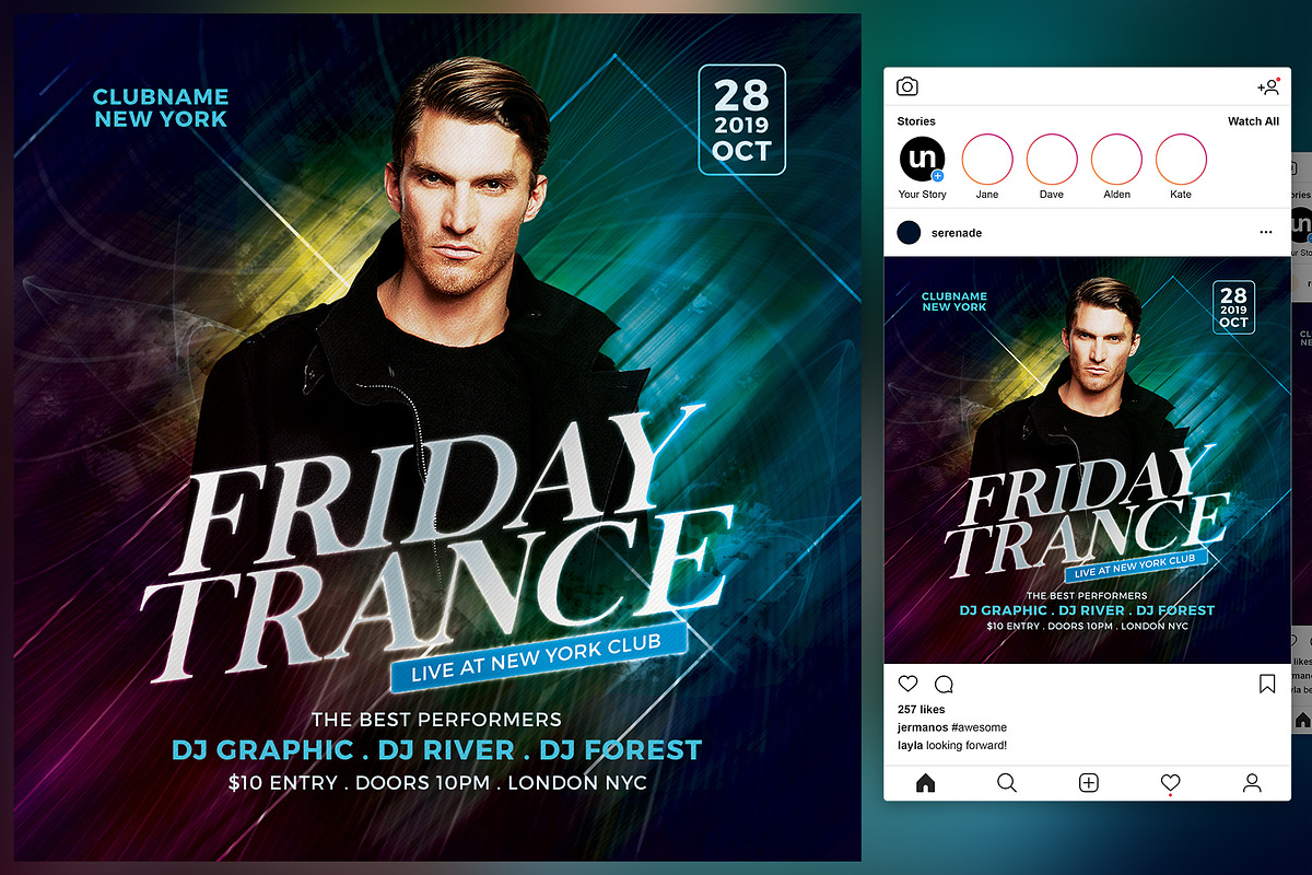 Friday Trance Flyer in Flyer Templates - product preview 8