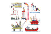 Oil industry vector oily products