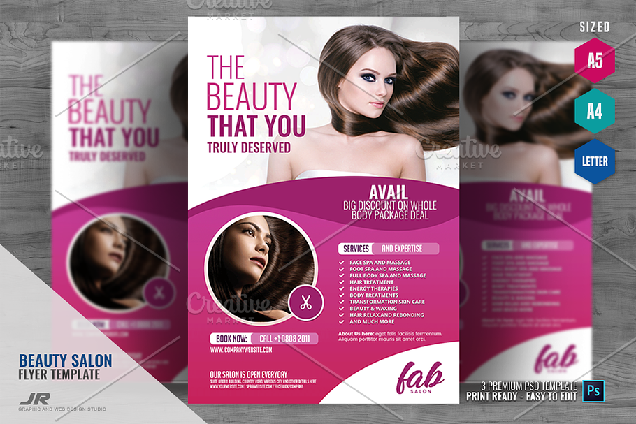 Spa and Beauty Center Flyer in Flyer Templates - product preview 8