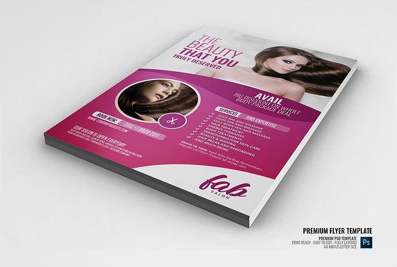 Spa and Beauty Center Flyer in Flyer Templates - product preview 1