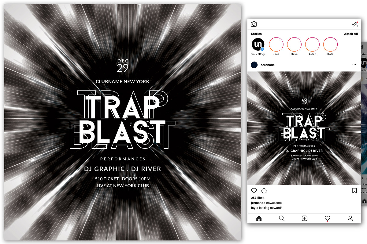 Trap Blast Flyer in Flyer Templates - product preview 8