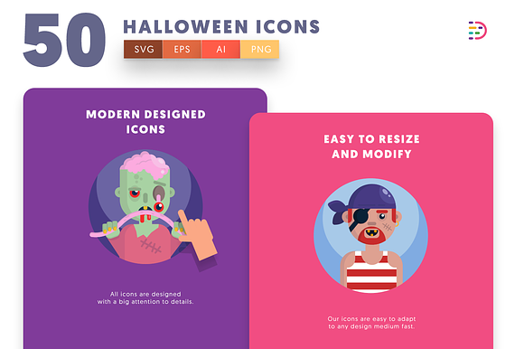 50 Halloween Icons in Halloween Emoticons - product preview 4