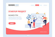 Startup project website landing page