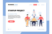 Startup project development landing