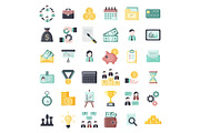 Colorful business themed flat vector
