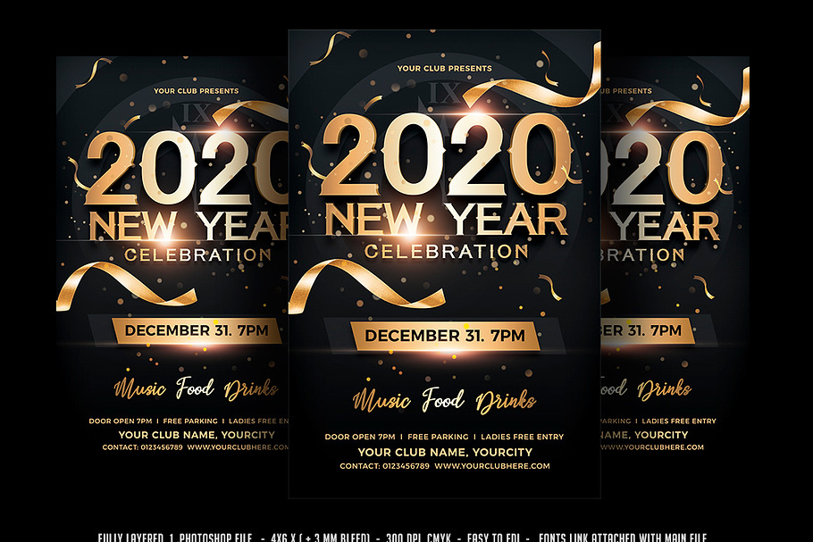 New Year Celebration in Flyer Templates - product preview 8