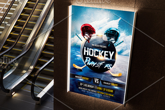 Hockey Flyer Template in Flyer Templates - product preview 3