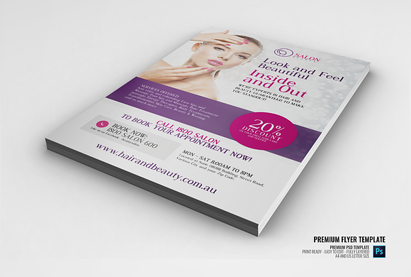 Beauty Parlor Serivices Flyer in Flyer Templates - product preview 1