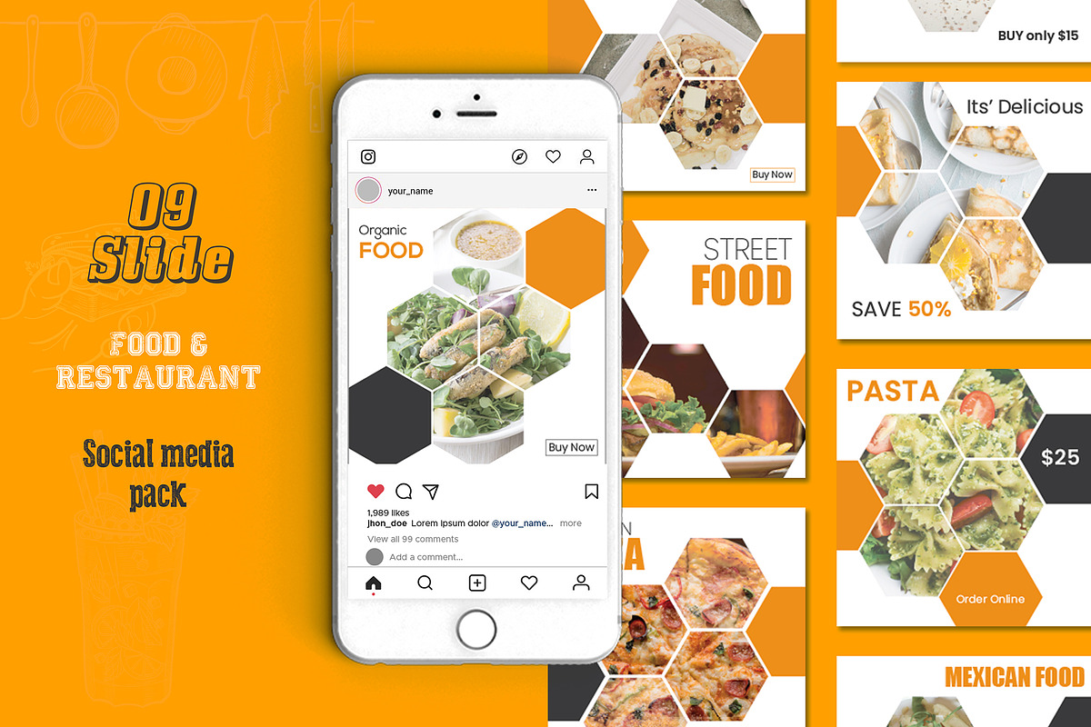 Organic Food Social Media Pack in Instagram Templates - product preview 8