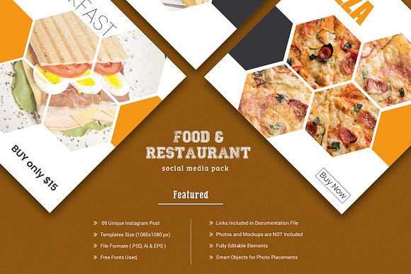 Organic Food Social Media Pack in Instagram Templates - product preview 2