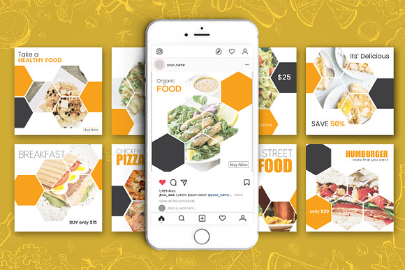 Organic Food Social Media Pack in Instagram Templates - product preview 4