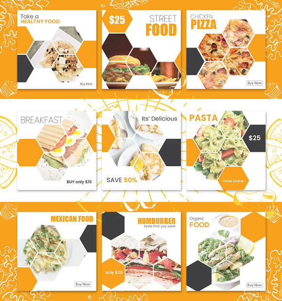 Organic Food Social Media Pack in Instagram Templates - product preview 5
