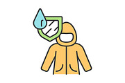 Raincoat color icon
