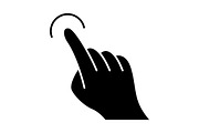 Touchscreen gesture glyph icon