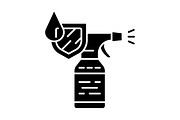 Waterproof spray bottle glyph icon