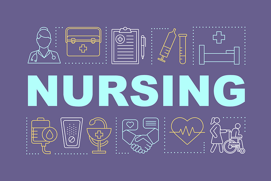 Nursing word concepts banner