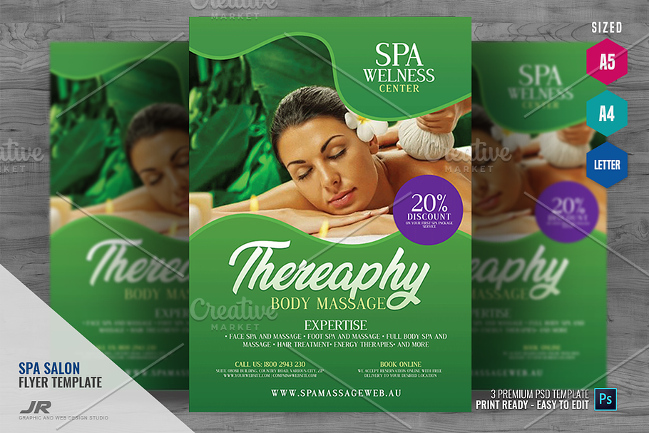 Massage and Spa Services Flyer in Flyer Templates - product preview 8