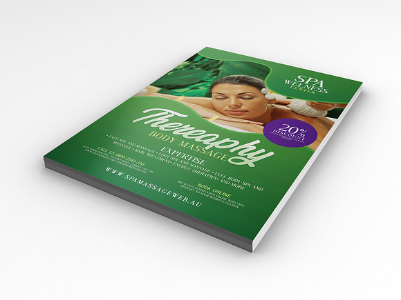Massage and Spa Services Flyer in Flyer Templates - product preview 1
