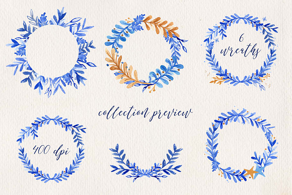 Winter Wreath Collection in Illustrations - product preview 1