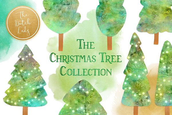 Christmas Tree Collection Clipart