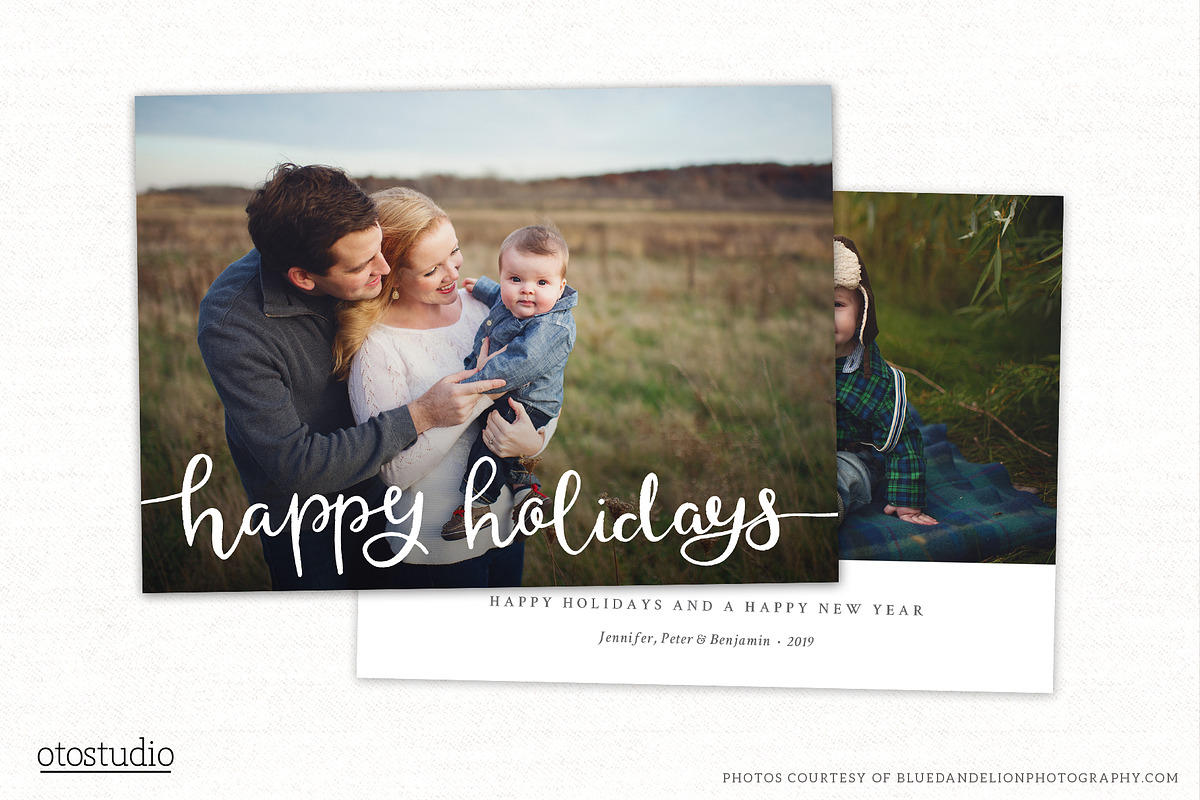 Christmas Card Template CC289 in Card Templates - product preview 8