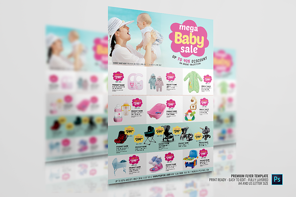 Baby Sale Promotional Flyer in Flyer Templates - product preview 2