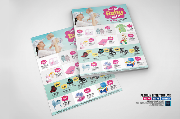 Baby Sale Promotional Flyer in Flyer Templates - product preview 3