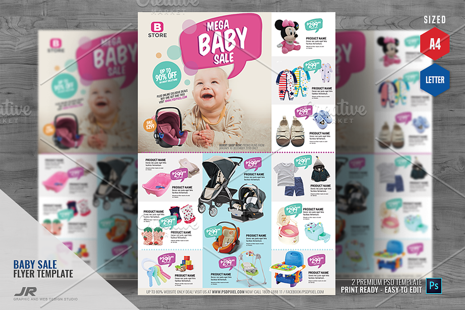 Baby Products Sales Flyer in Flyer Templates - product preview 8