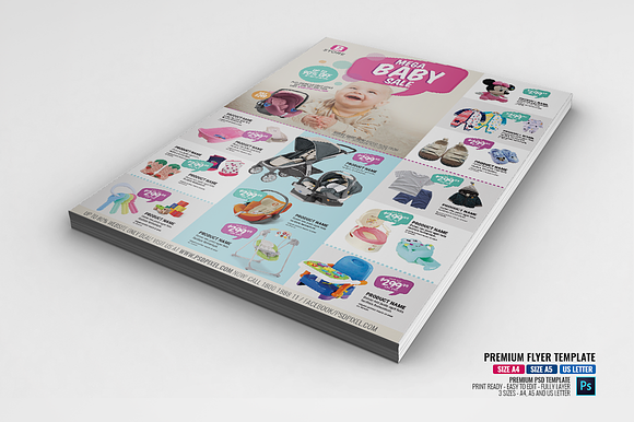 Baby Products Sales Flyer in Flyer Templates - product preview 1