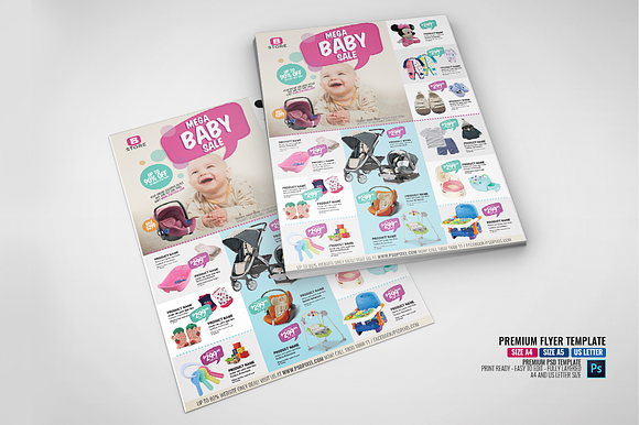 Baby Products Sales Flyer in Flyer Templates - product preview 3