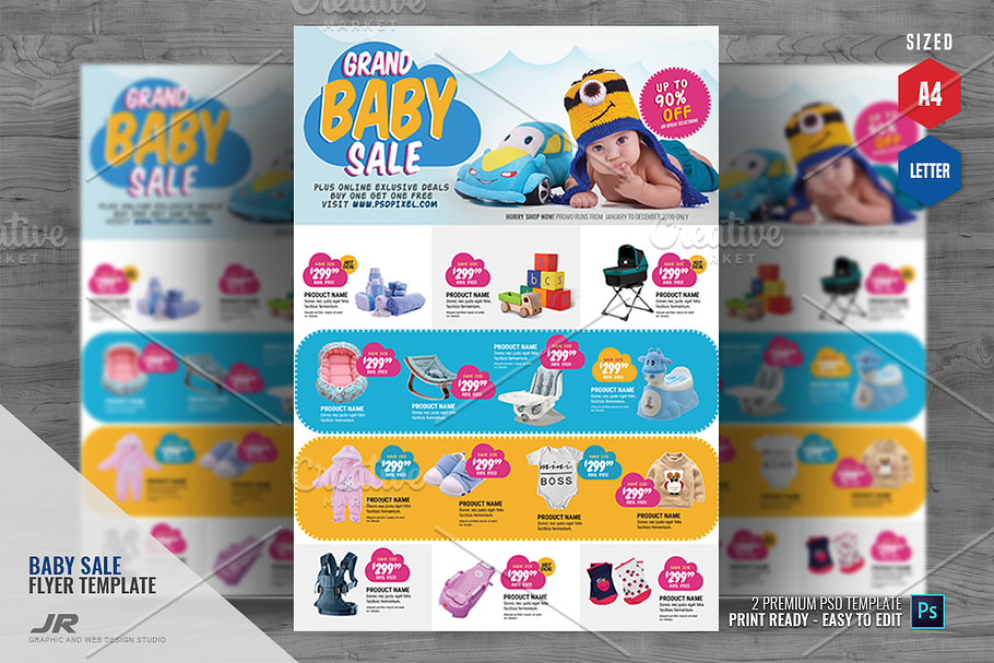 Baby Store Sales Flyer in Flyer Templates - product preview 8