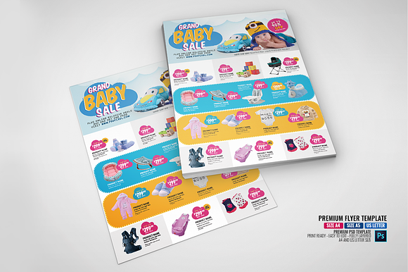 Baby Store Sales Flyer in Flyer Templates - product preview 3