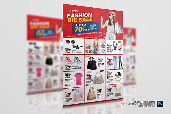 Fashion Boutique Promo Sales Flyer in Flyer Templates - product preview 2