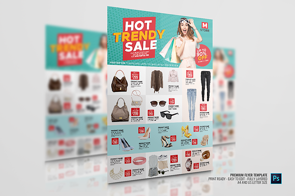 Mega Fashion Sales Flyer in Flyer Templates - product preview 2