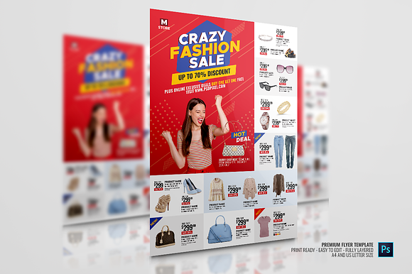 Fashion Store Sales Flyer in Flyer Templates - product preview 2
