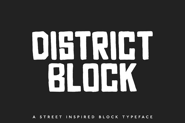District Block — A Street Block Font