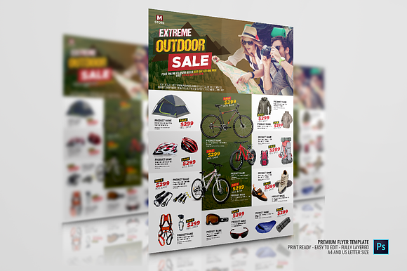 Adventure and Outdoor Store Flyer in Flyer Templates - product preview 2