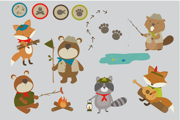 Scout Camp in Illustrations - product preview 1